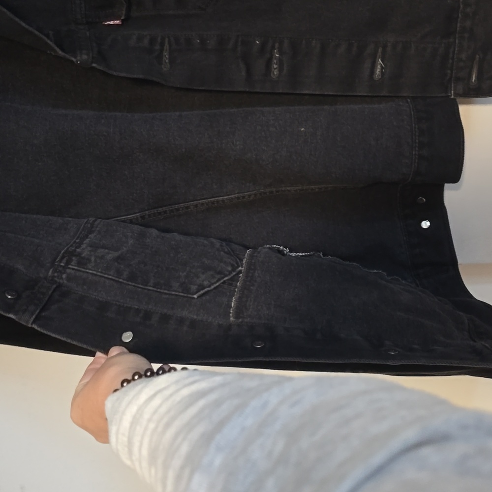 Vintage Levi Strauss & Co 70507 Black Denim Jacket Made In Colombia - Picture 7 of 8